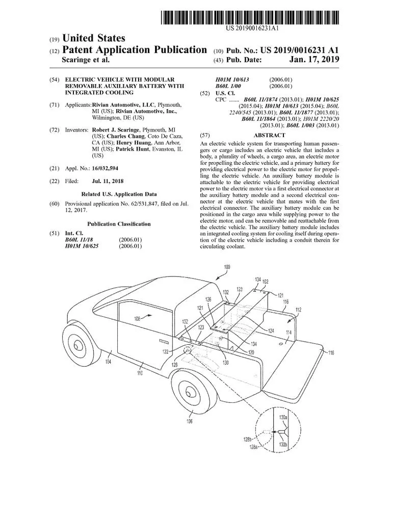 Rivian R1T R1S Revealed: Rivian Patent For Auxiliary Battery Module To Achieve 400+ Miles Range Rivian-Auxiliary-Battery-Module-Patent-Filing-1