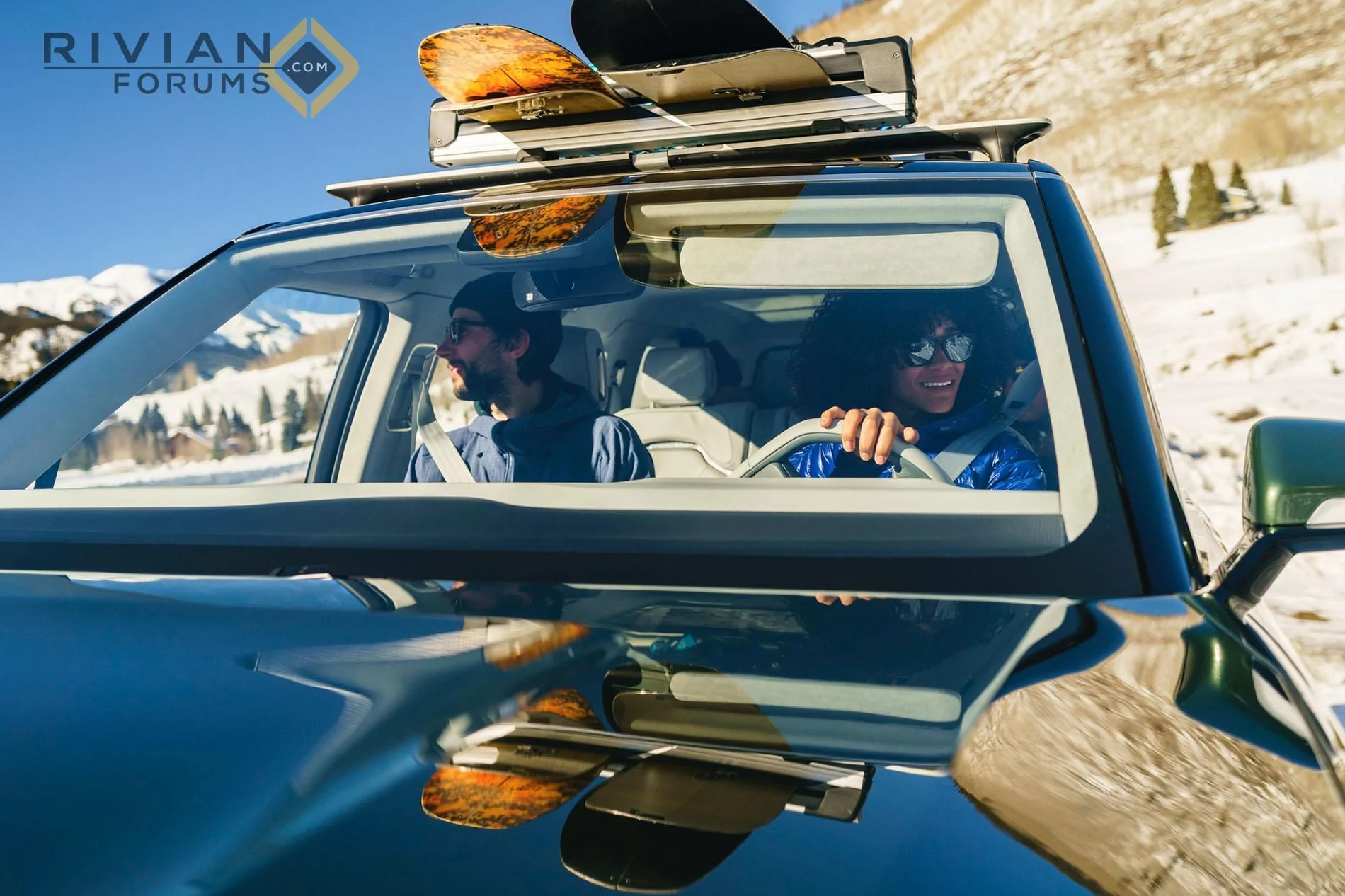 Rivian R1T R1S Rivian Short Film: Looking For Powder Rivian-R1S-R1T-Snowboarding-Adventure7