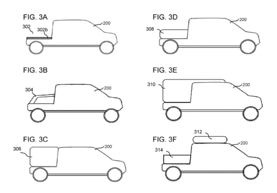 Rivian R1T R1S Rivian May Introduce Swappable Module System (Check Our Previews Inside) Rivian_patent-module-bed-configuration-1