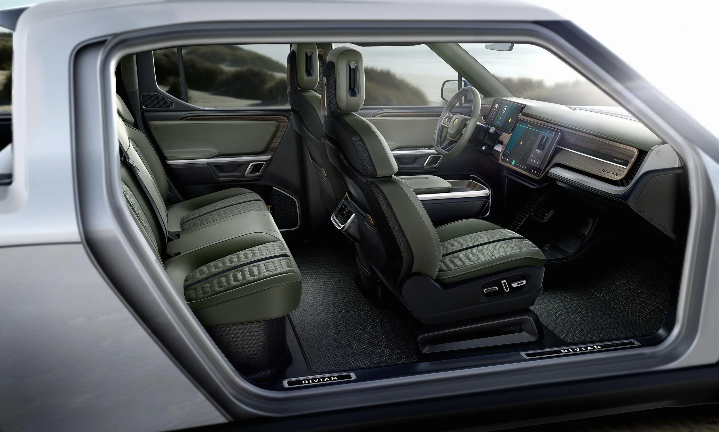 Rivian R1T R1S Rivian R1T All-Electric Pickup Truck Revealed: 0-60 in 3 secs, 400 mile range, tows 11,000 pounds rivian-r1t-reveal-1-13