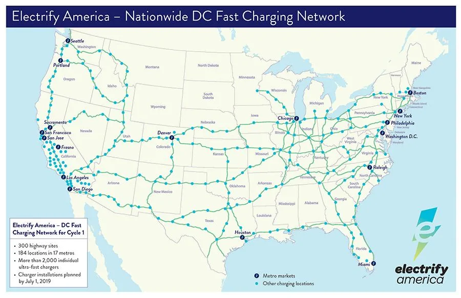 Rivian R1T R1S Rivian please adopt Tesla charging standard ELECTRIFY_AMERICA_Nationwide-Network-Ma
