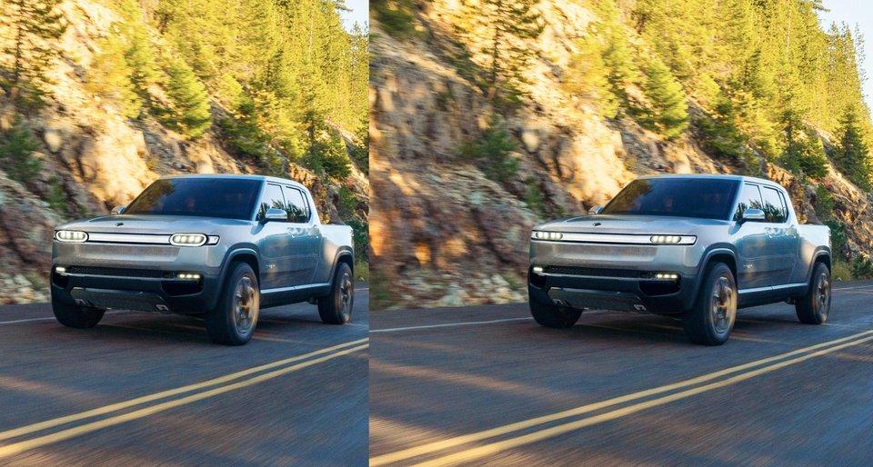 Rivian R1T R1S Why such a "Simple Stick Man" front-end appearance? Rivian R1T horizontal headlights