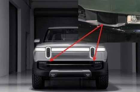 Rivian R1T R1S Surprising things about the R1T Rivian-Hidden-Dual-LiDAR-467x309