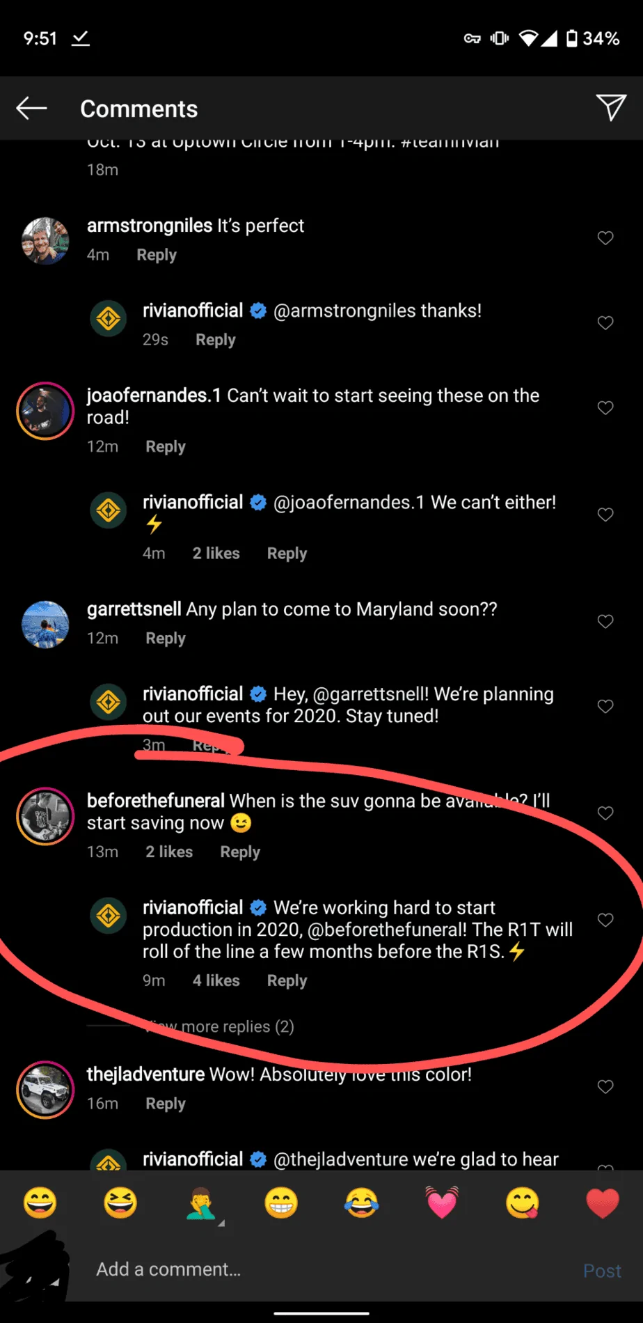Rivian R1T R1S Rivian Waiting Room: Have you pre-ordered with deposit? Screenshot_20191012-095143