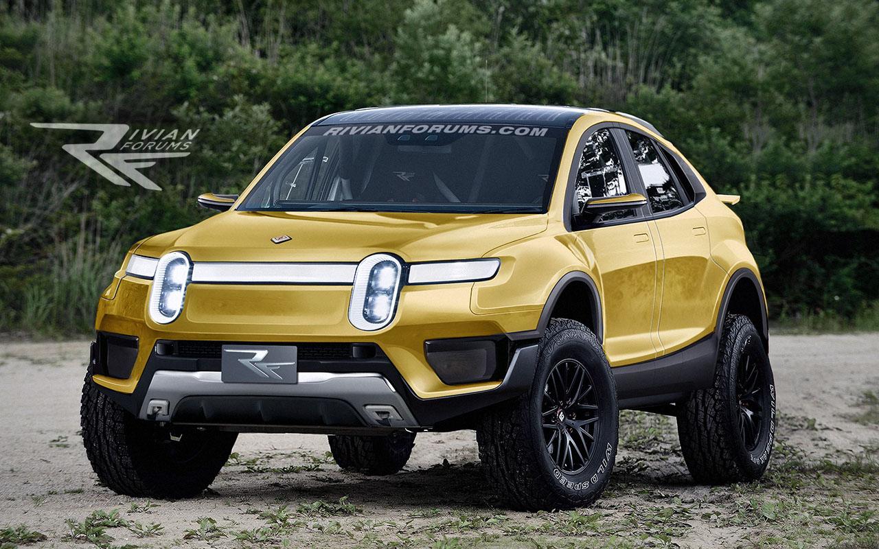 Rivian R1T R1S Rivian R2R Rally Model Imagined! R1X-front-yellow