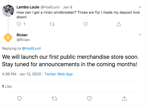 Rivian R1T R1S Rivian merch store Screen Shot 2020-01-14 at 10.39.35 AM