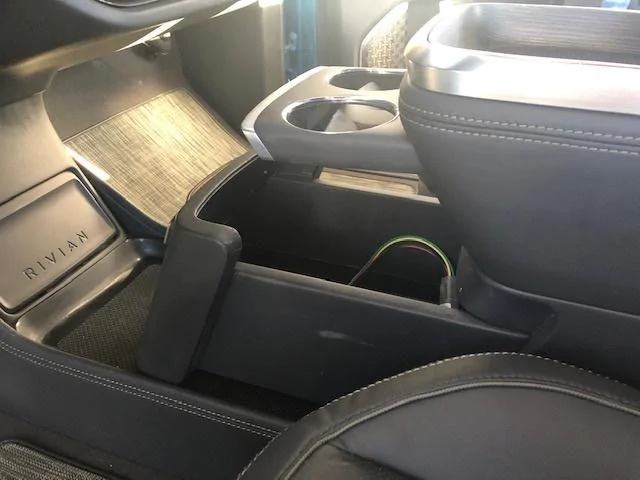 Rivian R1T R1S Attending Fully Charged Live in Austin? Rivian center consol