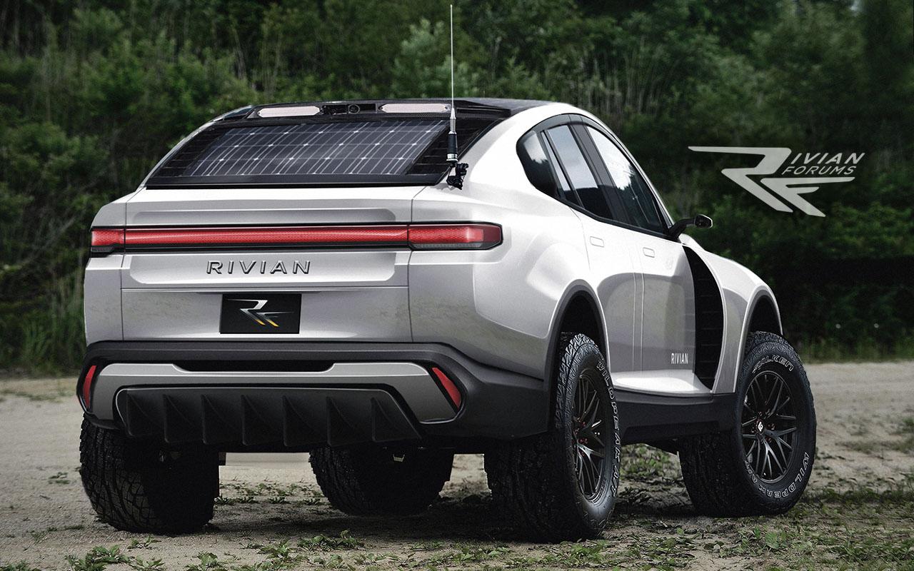 Rivian R1T R1S Rivian R2R Rally Inspired Crossover-Wagon Details / Specs Rumored Rivian-R2R-crossover-wagon-white-rear