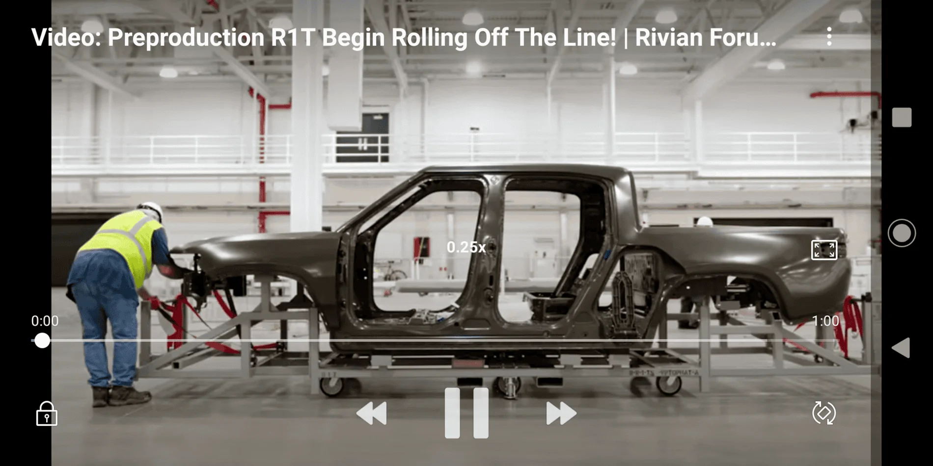 Rivian R1T R1S Video: Preproduction R1T Begin Rolling Off The Line! Screenshot_20200914-190203