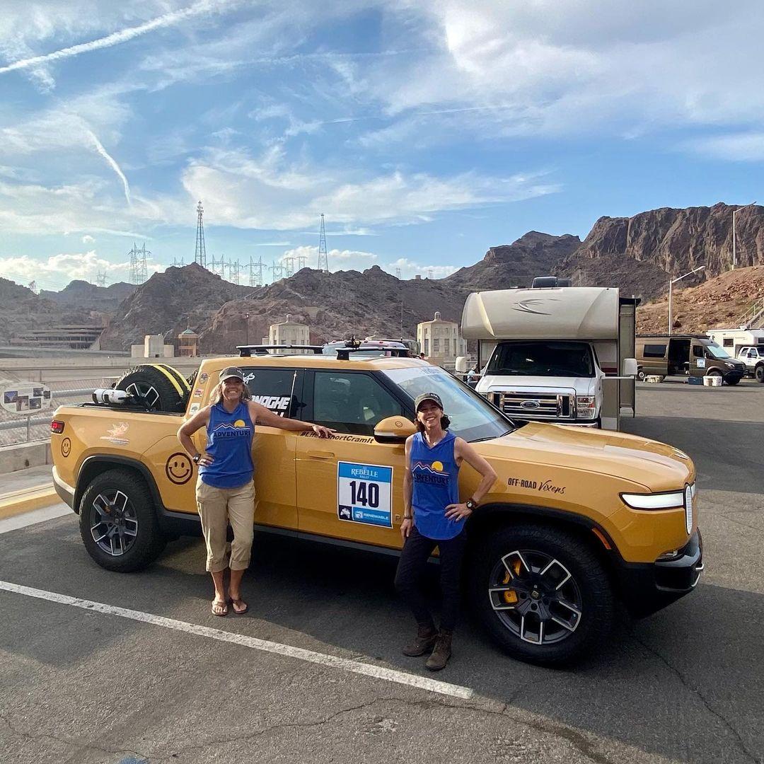 Rivian R1T R1S Rebelle Rally starts up for Rivian R1T piloted by Emme and Rebecca! 244622236_272210511434082_2943801531727589201_n