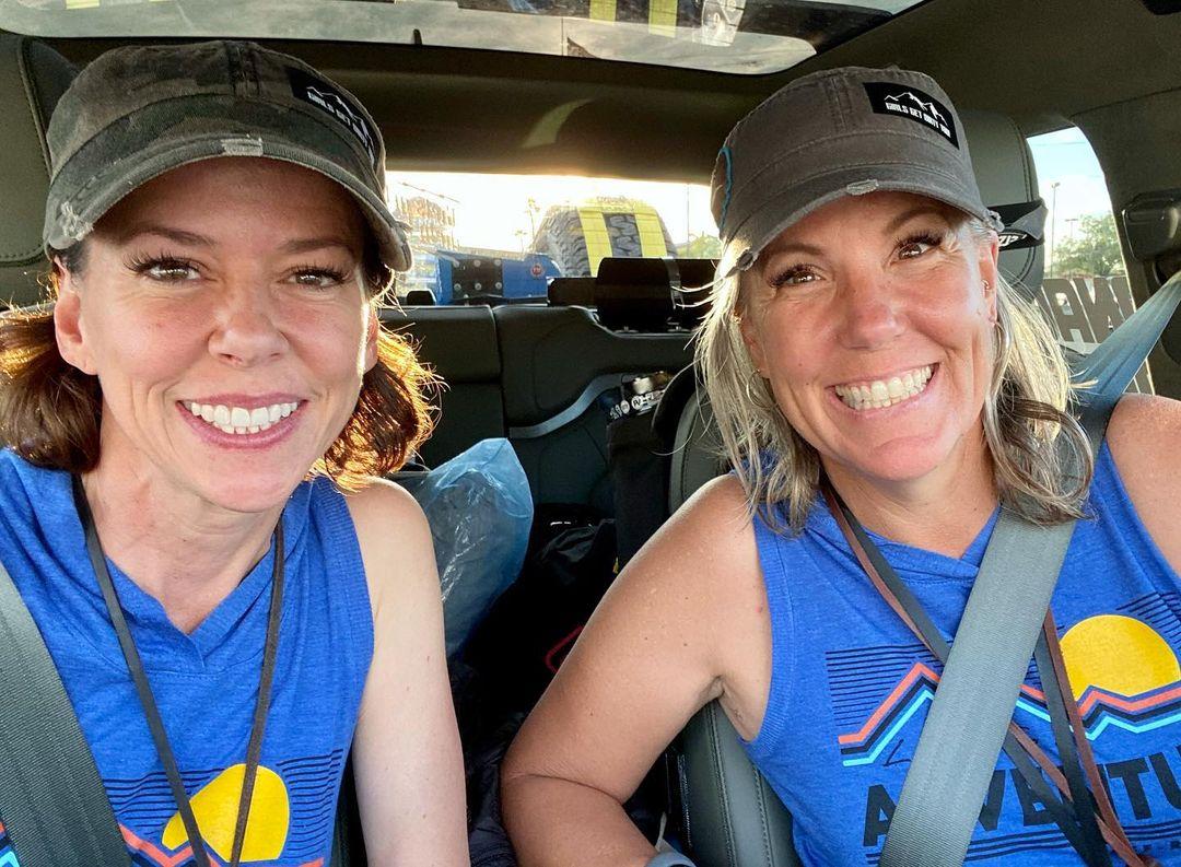 Rivian R1T R1S Rebelle Rally starts up for Rivian R1T piloted by Emme and Rebecca! 244457273_161361516186528_4241776629370752476_n