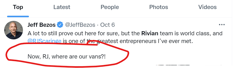 Rivian R1T R1S Did Rivian get 'Bezos'd'? 1633960925425