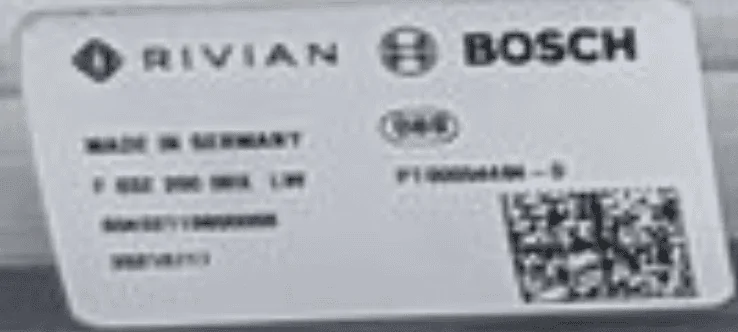 Rivian R1T R1S Rivian OEM / Component Suppliers List 1634588538317