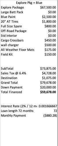 Rivian R1T R1S My shopping adventure: Rivian vs F150 Lightning 1634747631969