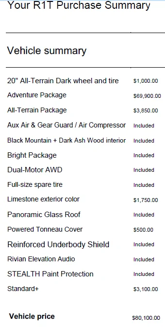 Rivian R1T R1S Stealth PPF upgrade at no extra cost offer 1719469948172-z
