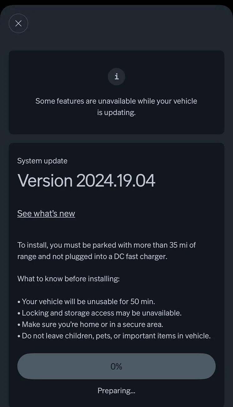 Rivian R1T R1S 2024.19.04 software update now installing! Share your impressions & reviews IMG_2240