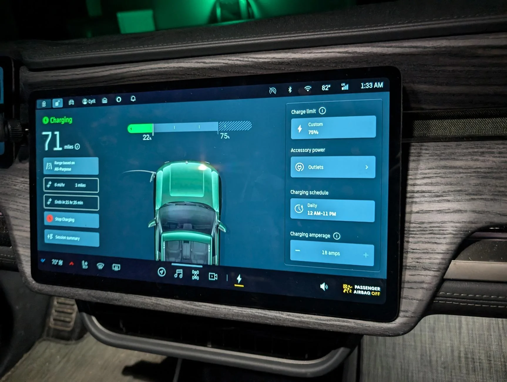 Rivian R1T R1S Increase charge speed grayed out PXL_20240628_053327341.MP