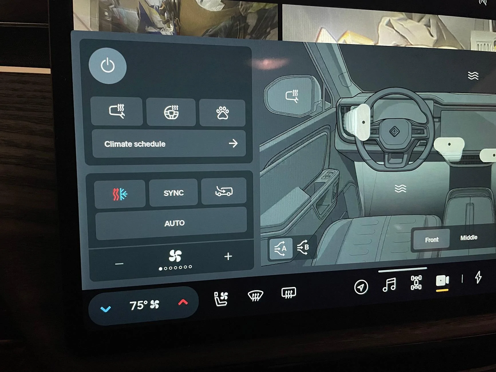 Rivian R1T R1S Updated: Best new Feature on 2024.19.04 - New UI let me Discover on How to turn AC off AND keeping the Fan Running tempImageAnx2pH