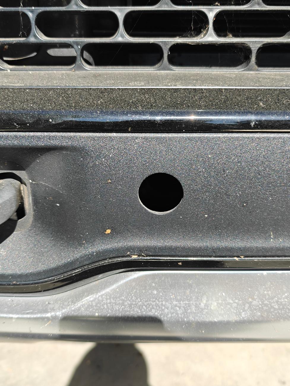 Rivian R1T R1S Front bumper parking sensor fell inside the bumper itself IMG_20240630_234403
