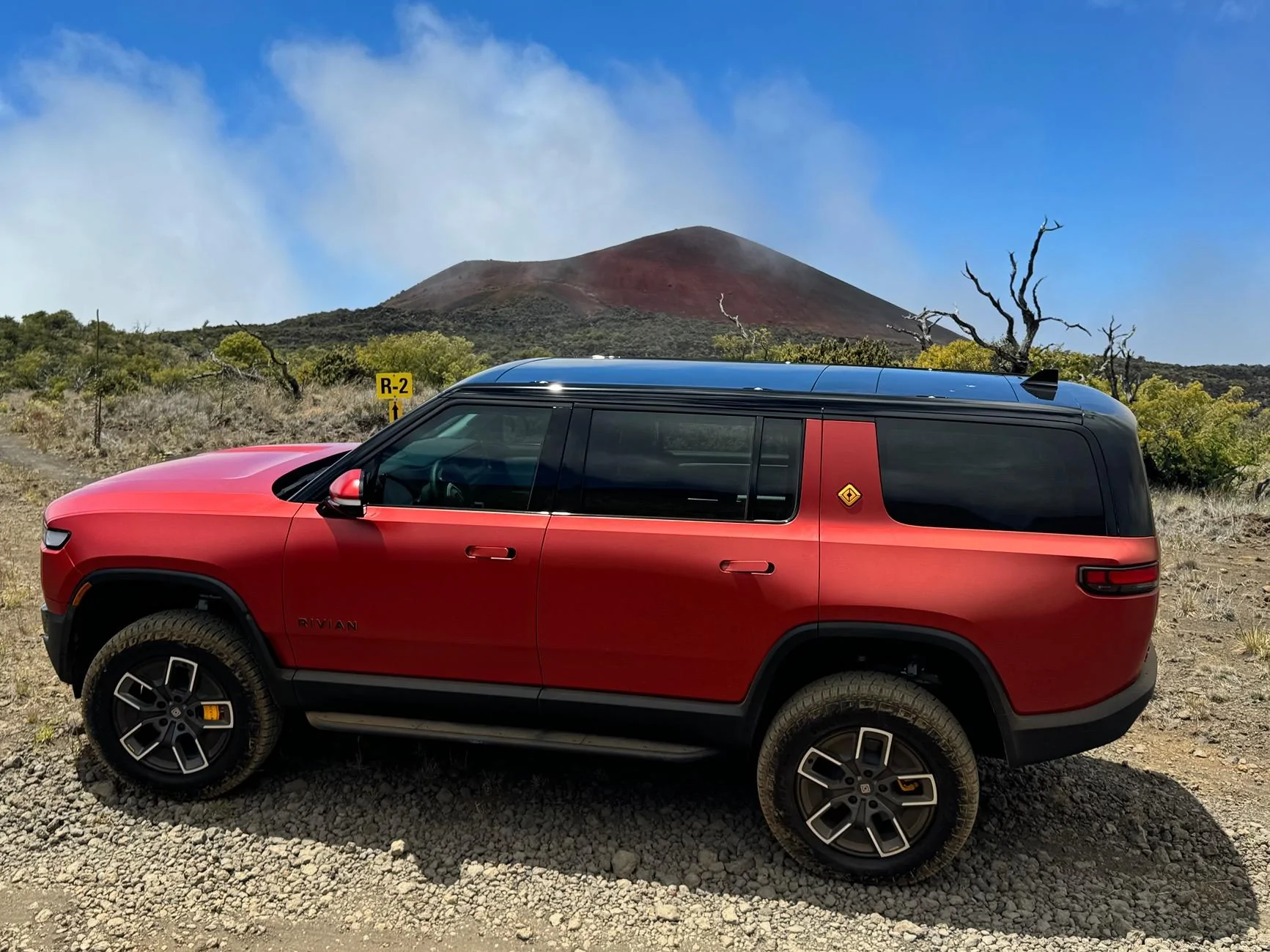 Rivian R1T R1S R1S on "R1 Road" on the Big Island of Hawaii 7-1-2024 IMG_2555