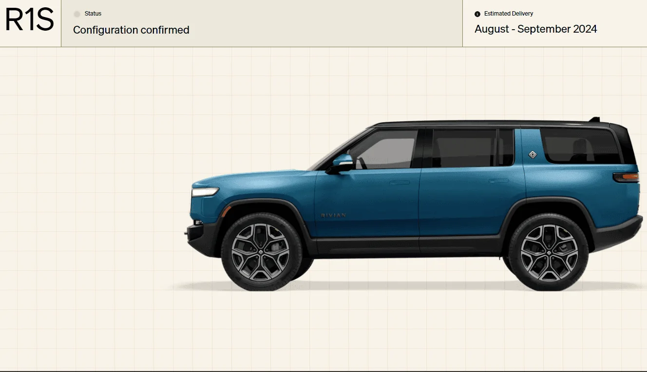 Rivian R1T R1S Can an Order be Delayed? Screenshot 2024-07-02 114734