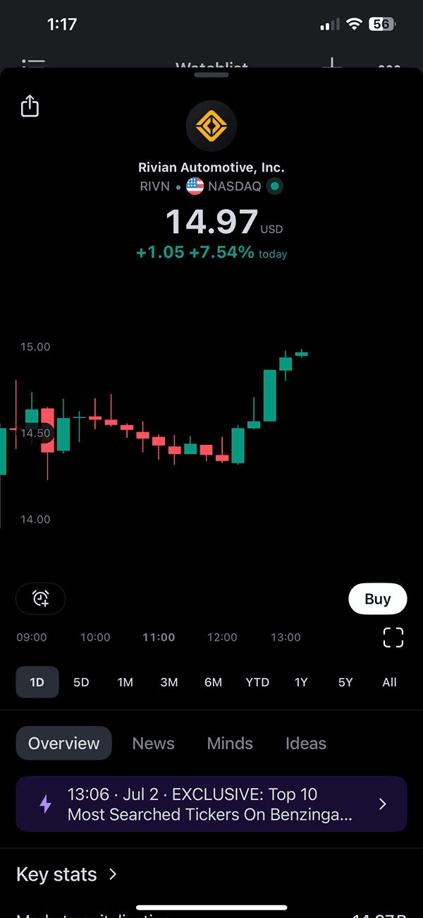 Rivian R1T R1S all EV stock jumped +10% IMG_4381