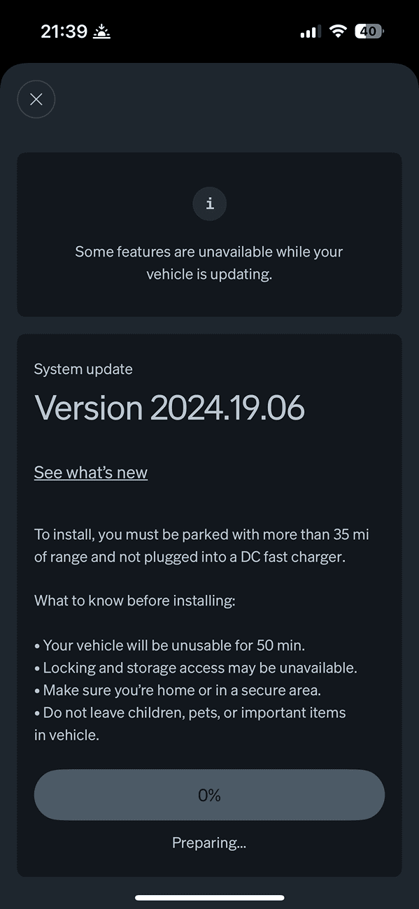 Rivian R1T R1S 2024.19.04 software update now installing! Share your impressions & reviews IMG_0878