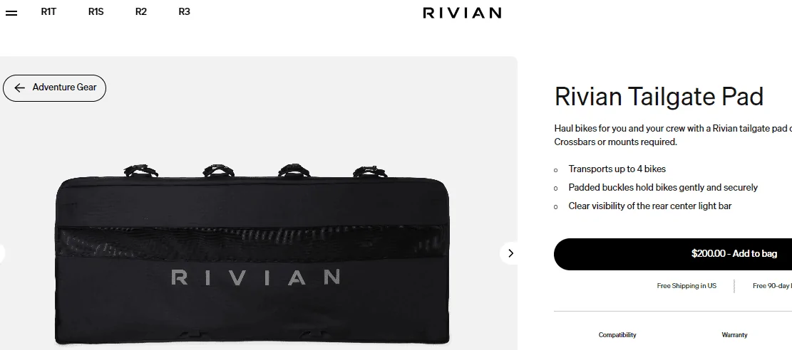 Rivian R1T R1S Upper Tailgate Damage, Estimated Repair Cost $4800 1720630221144-u