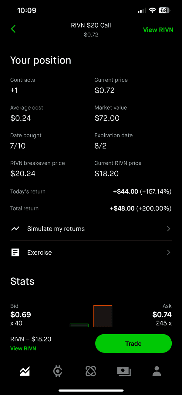 Rivian R1T R1S all EV stock jumped +10% IMG_4892