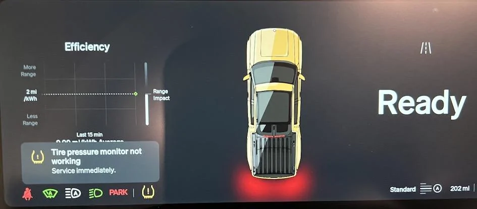 Rivian R1T R1S TPMS not working after tire rotation IMG_TPMS