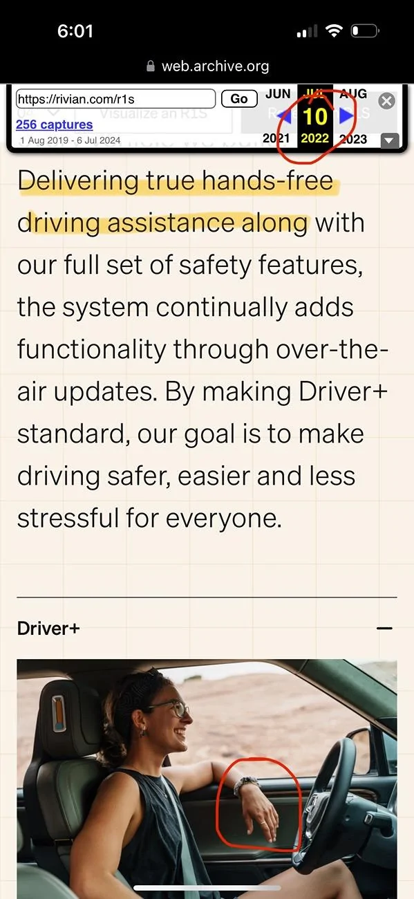 Rivian R1T R1S Driver+ Gen 1 Advertised Features IMG_2702