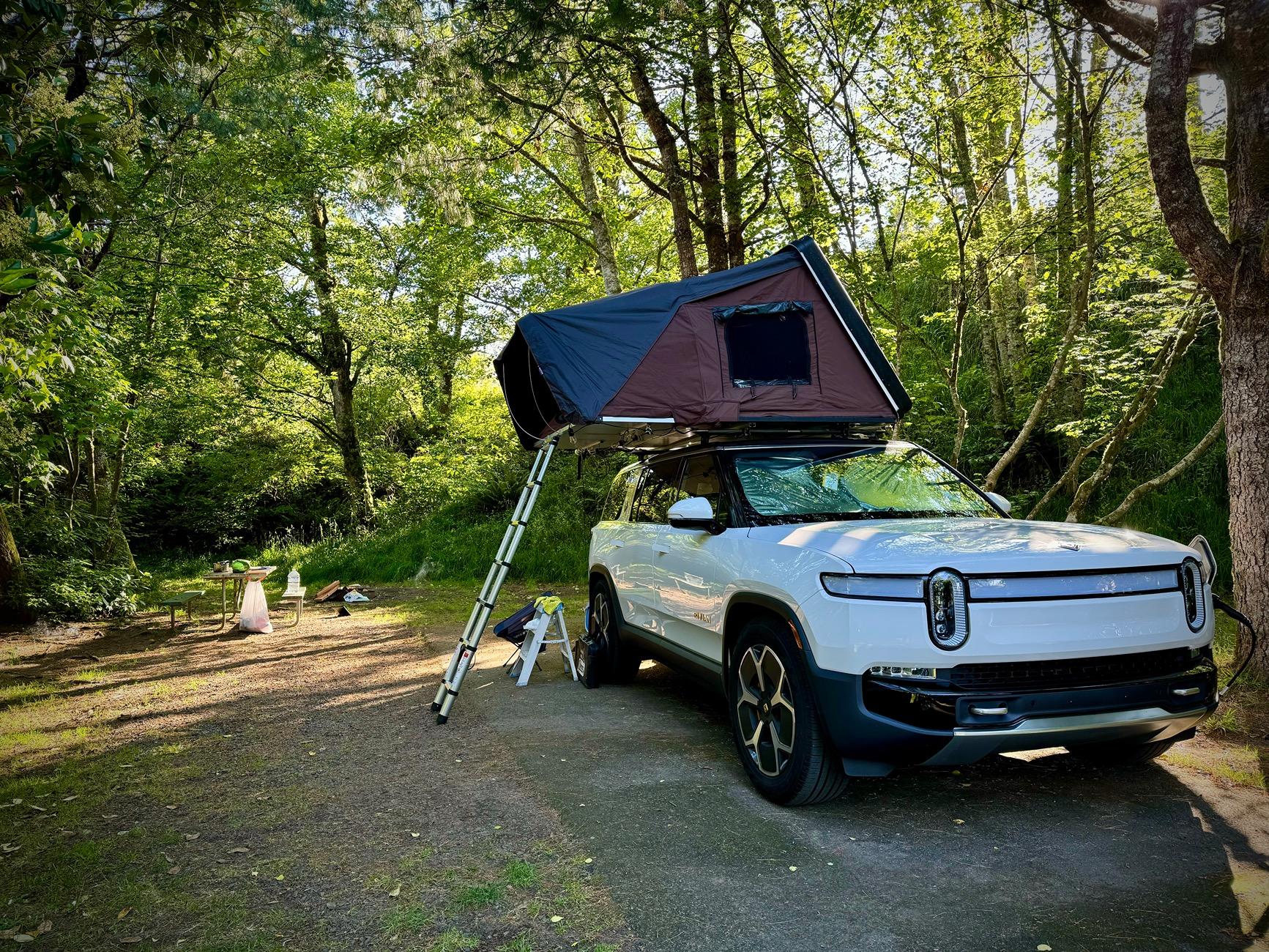 Rivian R1T R1S 700 mile road trip with R1S Rooftop Tent -- efficiency / range numbers IMG_7967