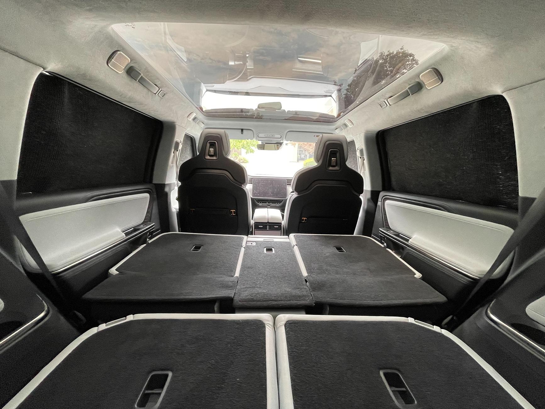 Rivian R1T R1S Made DIY black-out window shades for camping in my R1S. IMG_3017