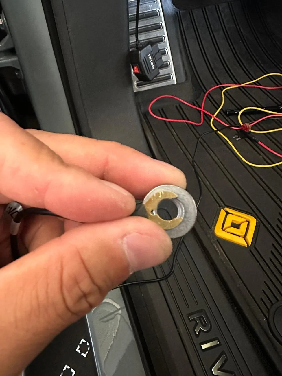 Rivian R1T R1S Front + rear dashcam installed via  mirror tap (DIY tutorial) IMG_3716
