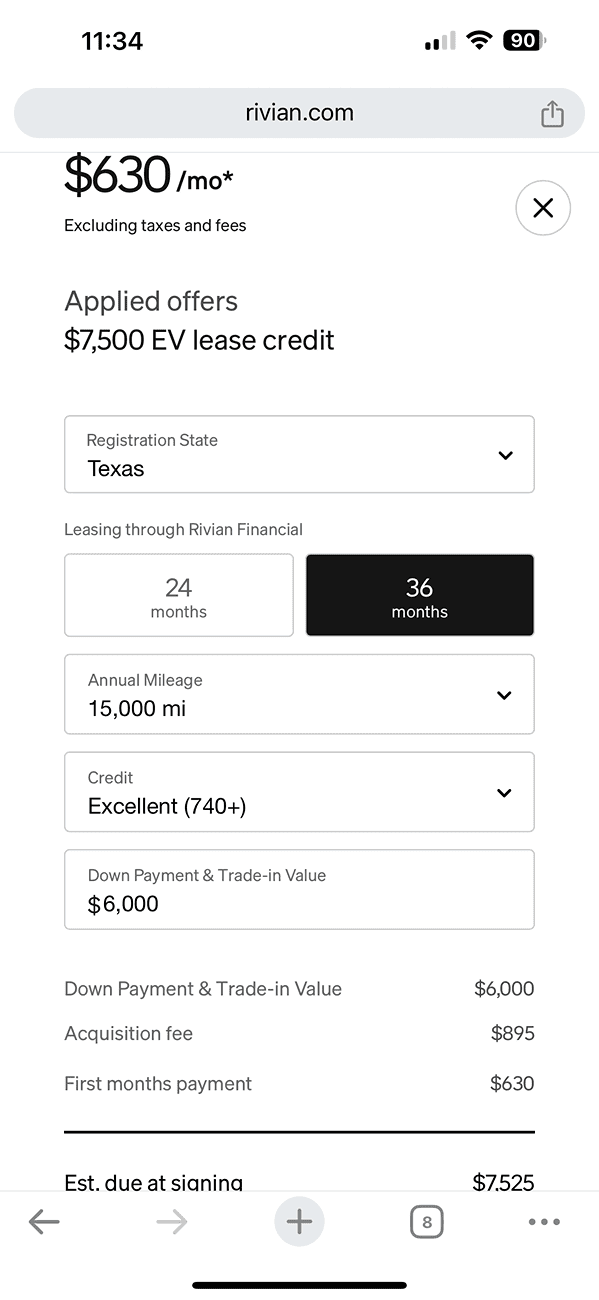 Rivian R1T R1S Leasing in Texas IMG_3759