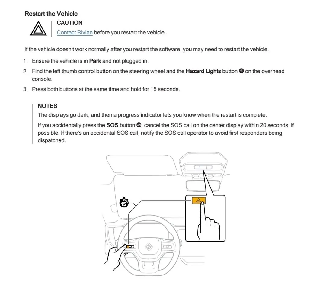 Rivian R1T R1S Questions about hard reset Screenshot_20240717_071357_Rivian