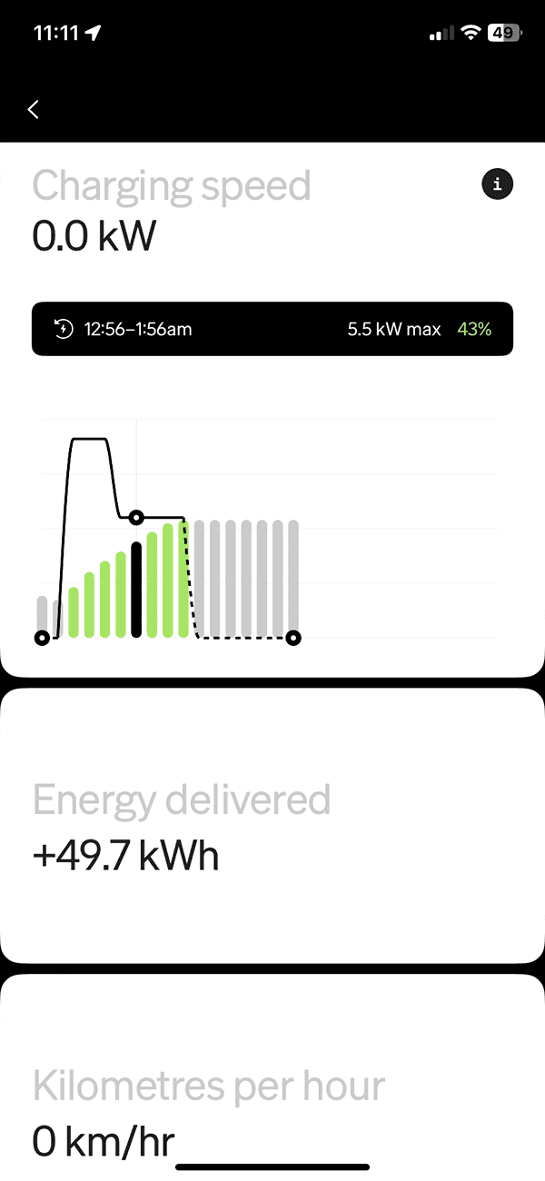 Rivian R1T R1S slower charging due to warm plug IMG_6989
