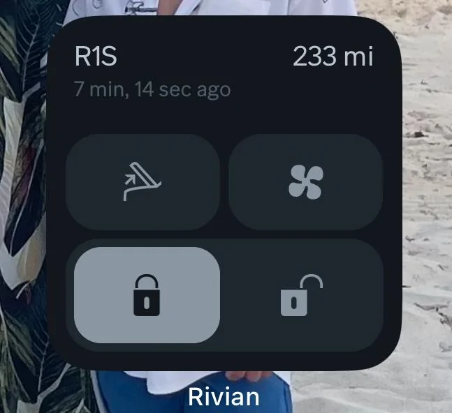 Rivian R1T R1S Editing New Rivian Widget IMG_4147