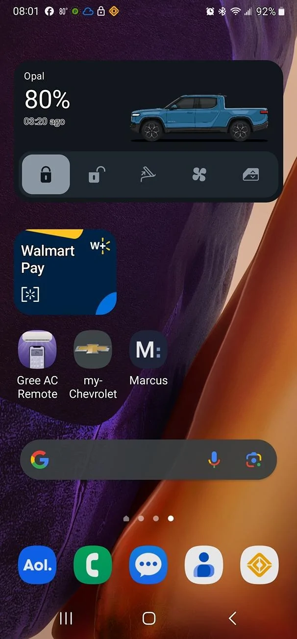 Rivian R1T R1S Editing New Rivian Widget Screenshot_20240720_080148_One UI Hom