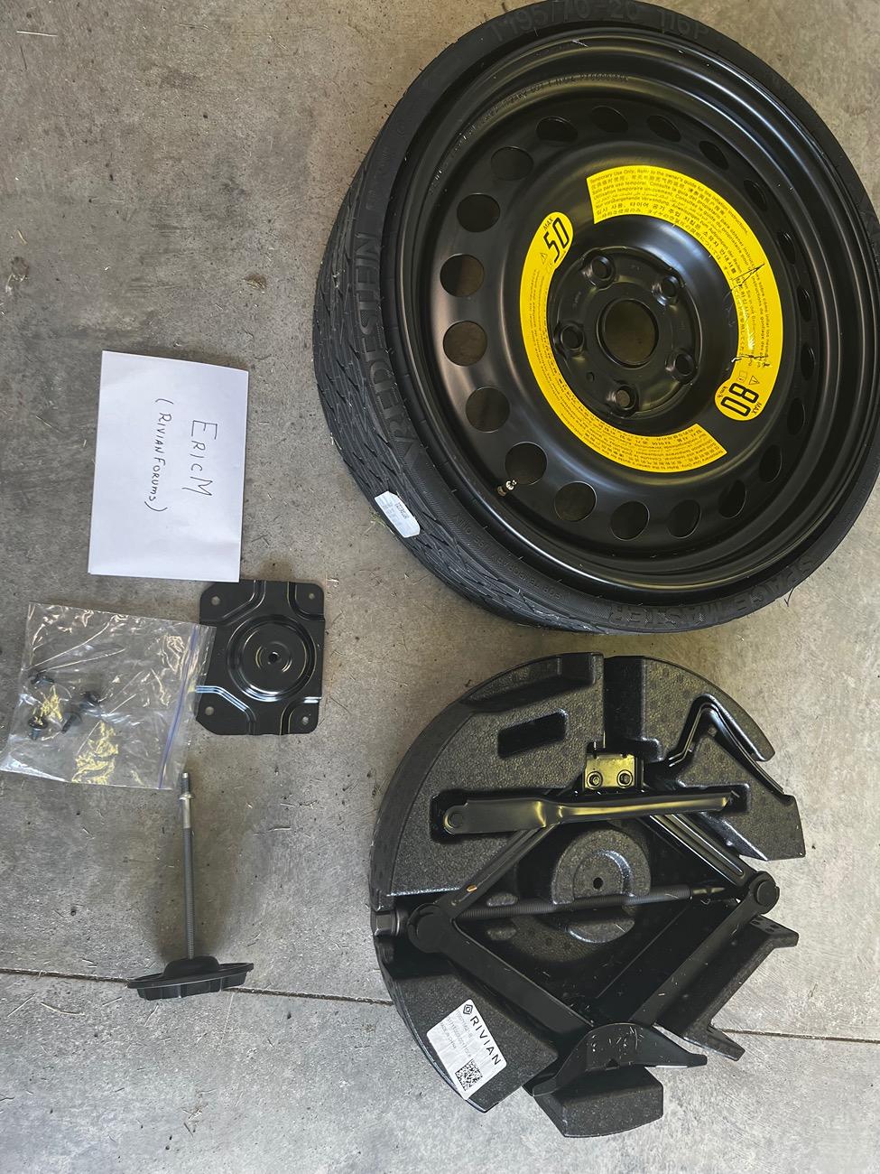 Rivian R1T R1S FS: OEM compact spare kit IMG_1025