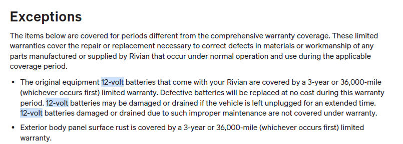 Rivian R1T R1S Proactive replacement of 12v battery 1721776647880-c2