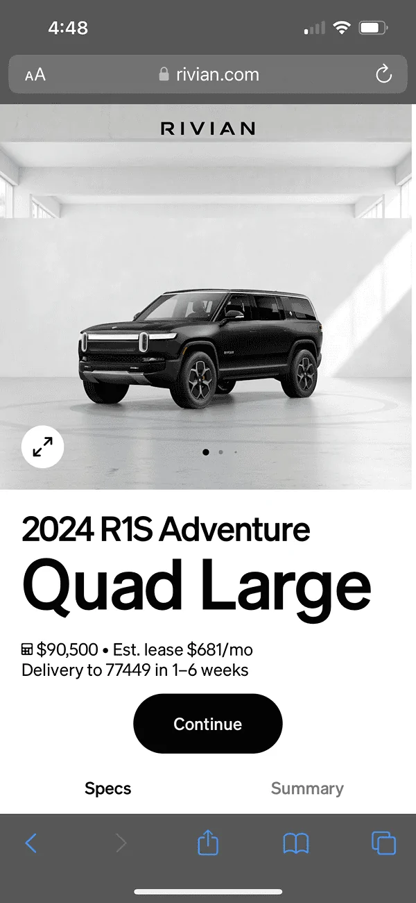 Rivian R1T R1S Estimate compared to real lease numbers IMG_8602