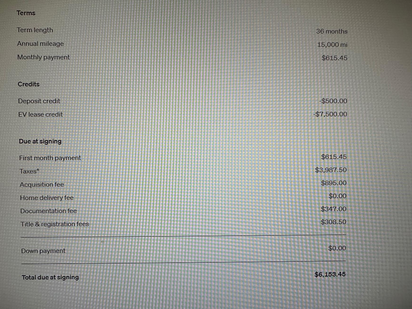 Rivian R1T R1S Estimate compared to real lease numbers IMG_3776