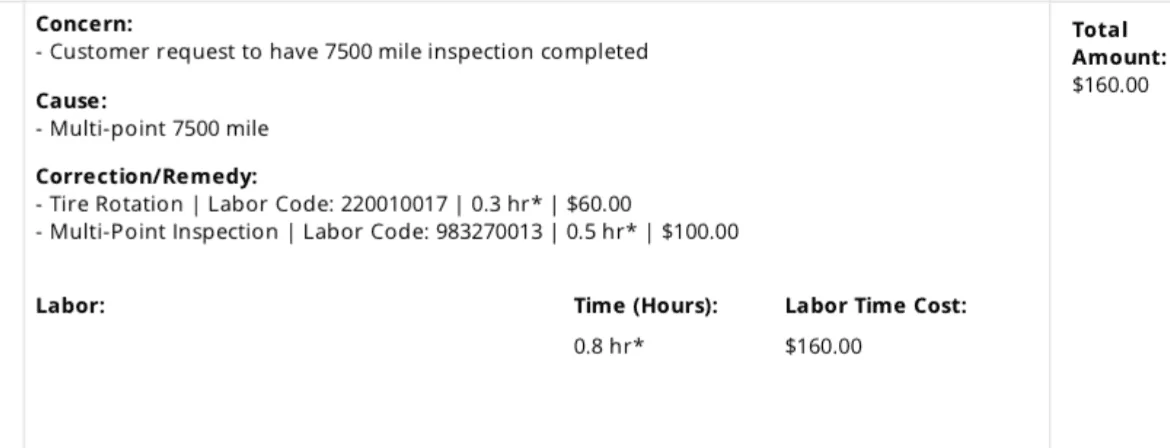 Rivian R1T R1S R1S 7500K Mile Scheduled Service includes what? 1721865233893-z