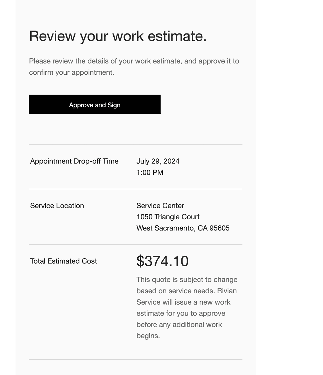 Rivian R1T R1S R1S 7500K Mile Scheduled Service includes what? Screenshot 2024-07-24 at 11.21.09 PM