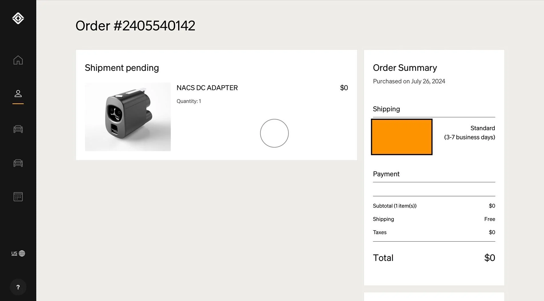 Rivian R1T R1S Adapter shipping Screenshot 2024-07-29 at 3.58.13 PM