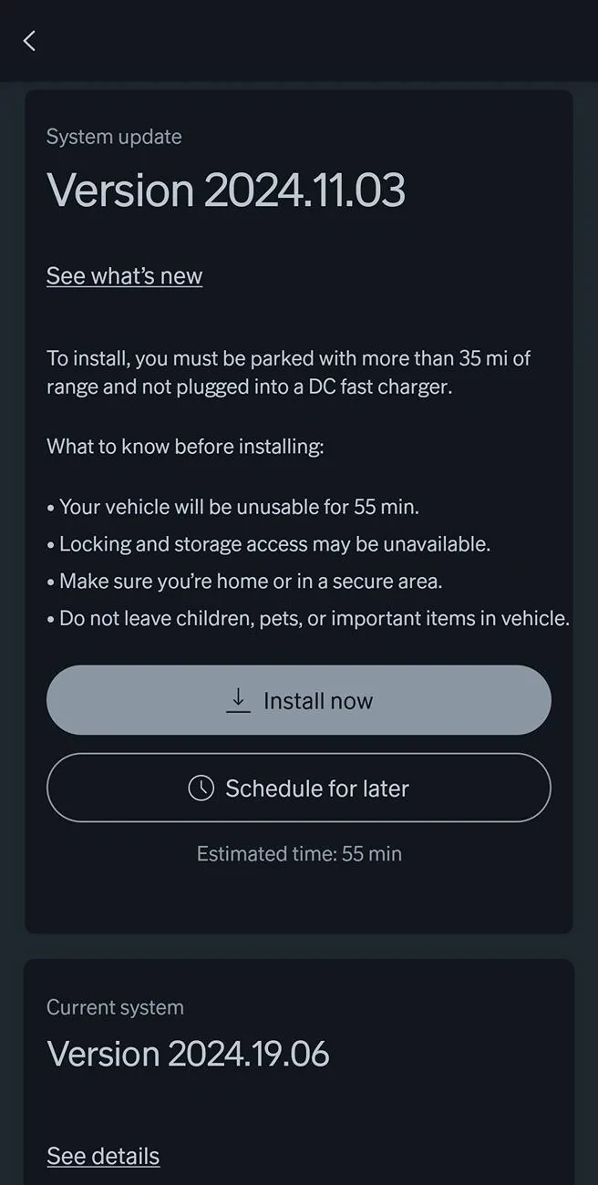 Rivian R1T R1S Software Downgrade Offered? Screenshot_20240731_072253_Rivian