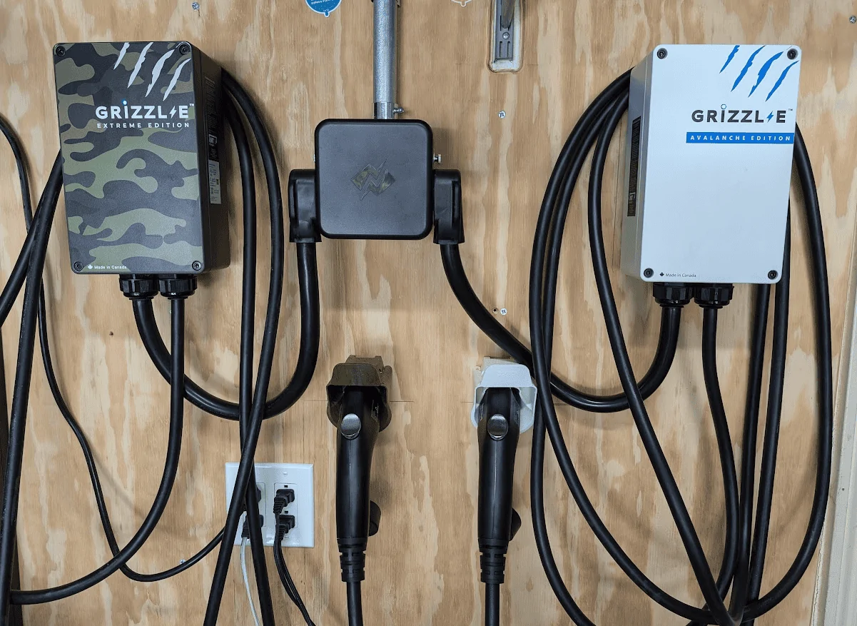 Rivian R1T R1S Two Tesla Wall Chargers Charging Model Y & R1T Simultaneously 1722442985645-ws