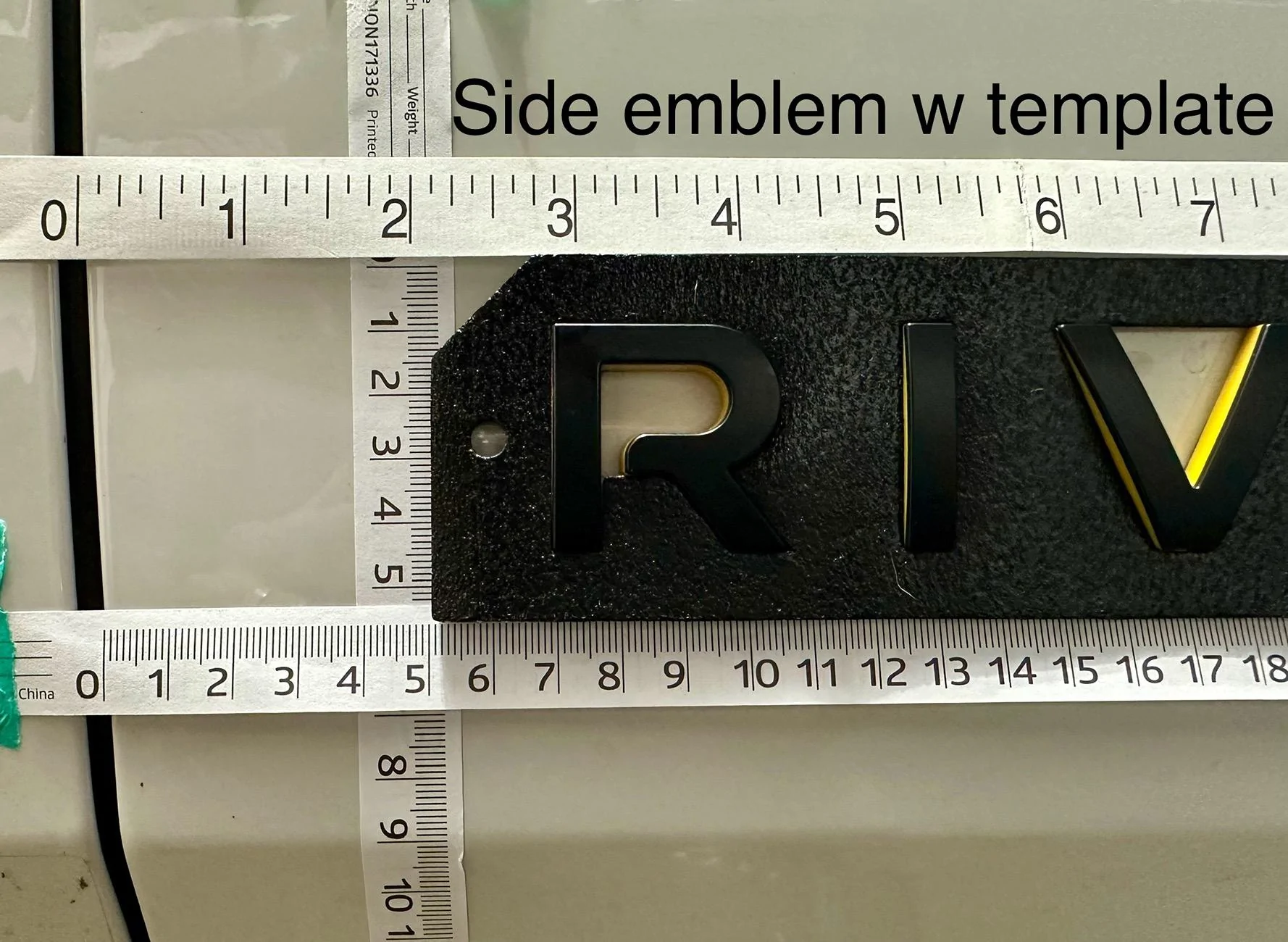 Rivian R1T R1S Abstract Ocean Rivian Emblem - Spacing? IMG_6954
