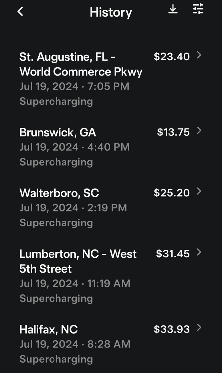 Rivian R1T R1S Tesla Supercharger only road trip -- Mt Airy, MD to Disney World FL Screenshot_20240801-192354